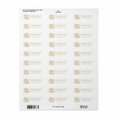 Funny Holiday Zelden Calm Gold Return-adres Etiket (Full Sheet)