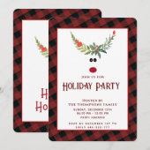 Funny holly reinherder-feestdag bedrijfsinspanning kaart (Voorkant / Achterkant)