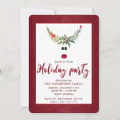 Funny holly reinherder-feestdag bedrijfsinspanning kaart (Voorkant)