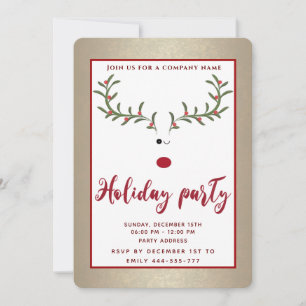 Funny Holly reinherder-feestfeestfeestfeestdag Kaart