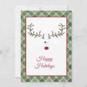 Funny Holly reinherder-feestfeestfeestfeestdag Kaart (Achterkant)