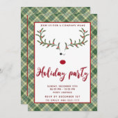 Funny Holly reinherder-feestfeestfeestfeestdag Kaart (Voorkant / Achterkant)