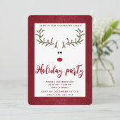 Funny Holly reinherder-feestfeestfeestfeestdag Kaart (Staand voorkant)