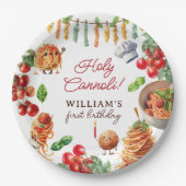 Funny Holy Cannoli little meatball 1st birthday Papieren Bordje (Voorkant)