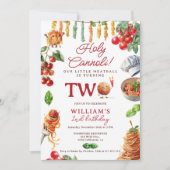 Funny Holy Cannoli little meatball 2nd birthday Kaart (Voorkant)