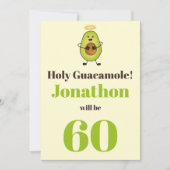 Funny holy guacamole pun 60ste verjaardag kaart (Voorkant)