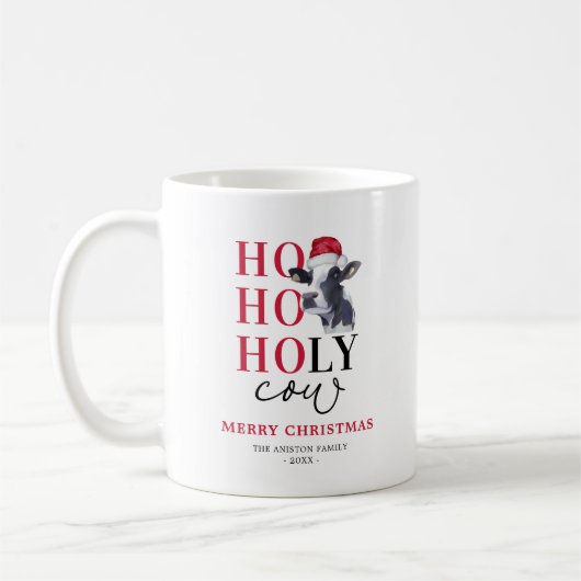 Funny Holy Koe Christmas Koffiemok (Links)