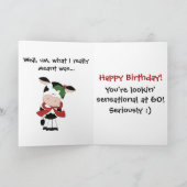 Funny Holy Koe Je bent 60 Humor kerstdag Feestdagen Kaart (Binnen)
