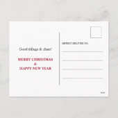 Funny Holy Koe Koeienhuid Pattern Christmas Feestdagenkaart (Achterkant)