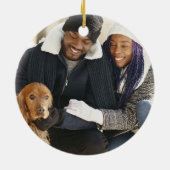 Funny Holy Koe Koeienhuid Pattern Christmas Keramisch Ornament (Achterkant)