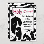 Funny Holy Koe Verjaardagsfeestje Uitnodigen Kaart (Voorkant / Achterkant)