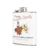 Funny home baker drink kolf, homemade extracten heupfles (Links)