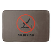 Funny home decor Brown NO DIVING Badmat (Voorkant)