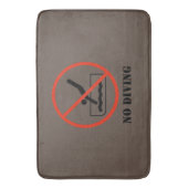 Funny home decor Brown NO DIVING Badmat (Voorkant Verticaal)