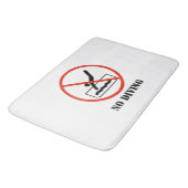 Funny home decor White NO DIVING Badmat (Gekanteld)