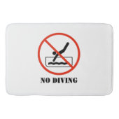 Funny home decor White NO DIVING Badmat (Voorkant)