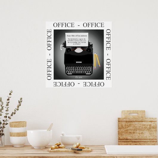 Funny Home Kantoor van Home Poster (Keuken)