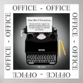 Funny Home Kantoor van Home Poster (Voorkant)