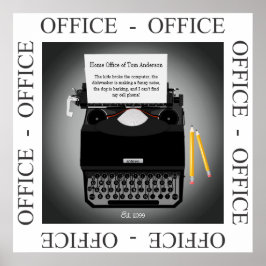 Funny Home Kantoor van Home Poster