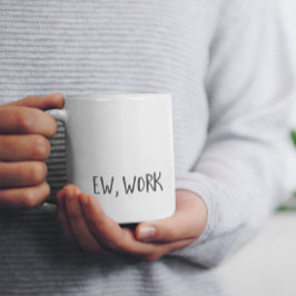 Funny home kantoor work citaten Collega zwart wit Koffiemok