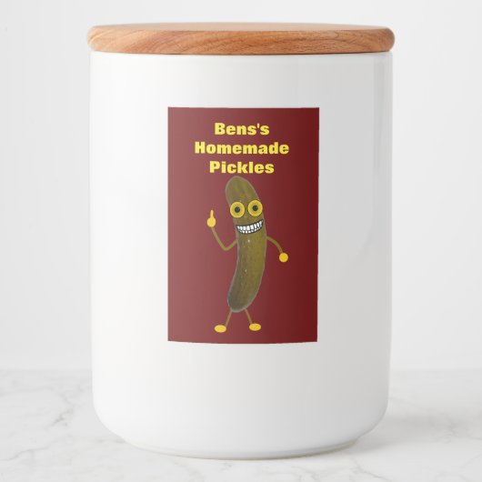 Funny Homemade Dill Pickle Canning Labels Voedselcontainer Etiket (Voorkant)
