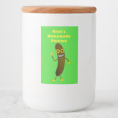Funny Homemade Dill Pickle Canning Labels Voedselcontainer Etiket (Voorkant)
