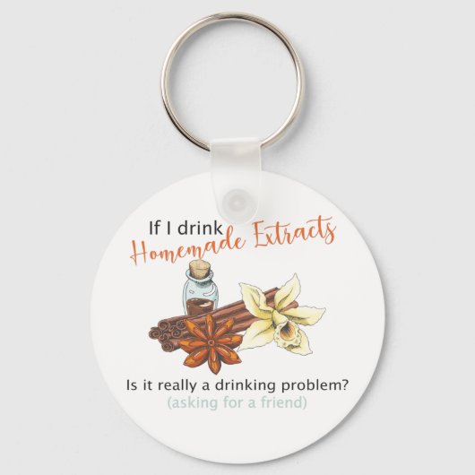 Funny homemade extract key chain, Home baker gift Sleutelhanger (Voorkant)