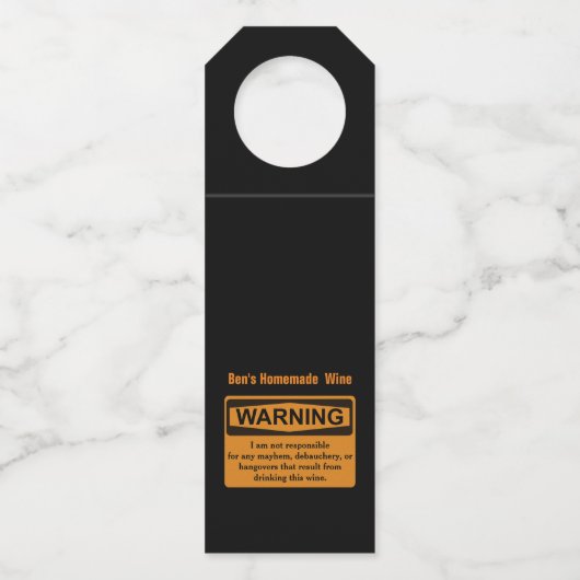 Funny Homemade Wine Bottle Hangers (Achterkant)