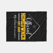 Funny Homeowner Proud New Housewarming Party 2025  Fleece Deken (Voorkant (Horizontaal))