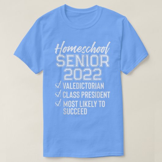 Funny Homeschool Afstuderen 2022 Homeschool Senior T-shirt (Design voorkant)
