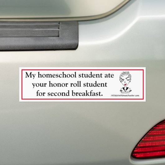 Funny Homeschool Bumpersticker (Op auto)