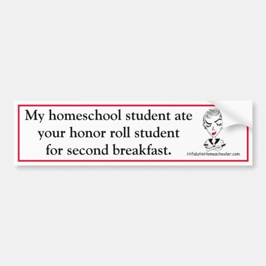 Funny Homeschool Bumpersticker (Voorkant)