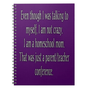 Funny Homeschool mama notebook Notitieboek