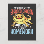 Funny Homework Pardon Kinder Bearded Dragon Briefkaart (Voorkant)