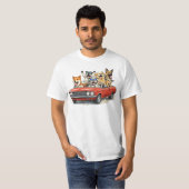 Funny Honden Autorijden T-Shirt (Voorkant volledig)
