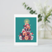 Funny HONDEN Kerstboom - Trainer Groomer Walker Briefkaart (Staand voorkant)