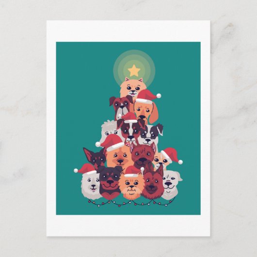 Funny HONDEN Kerstboom - Trainer Groomer Walker Briefkaart (Voorkant)