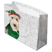 Funny Hondenliefhebber voor Kerstmis Lakeland Terr Groot Cadeauzakje (Achterkant Gekanteld)