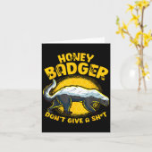 Funny Honey Badger Don't Give A Sh-t Novelty Honey Kaart (Gele Bloem)