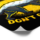 Funny Honey Badger Don't Give A Sh-t Novelty Honey Poster (Hoek)