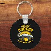 Funny Honey Badger Don't Give A Sh-t Novelty Honey Sleutelhanger (Voorkant)