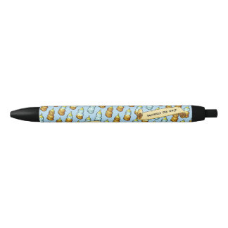 Funny Honey Bear Bottle Squeeze The Day! Pattern Zwarte Inkt Pen