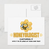 Funny Honey Bee Briefkaart (Voorkant / Achterkant)