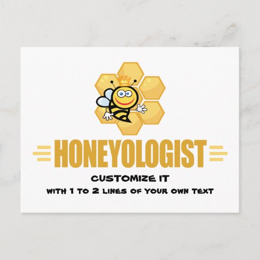 Funny Honey Bee Briefkaart (Voorkant)