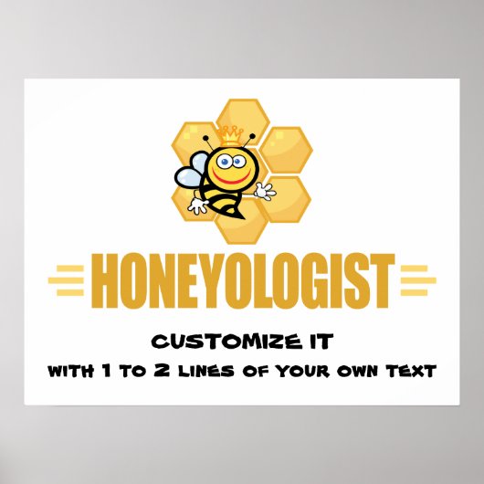 Funny Honey Bee Poster (Voorkant)