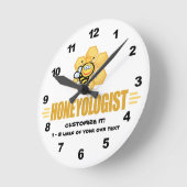 Funny Honey Bee Ronde Klok (Hoek)