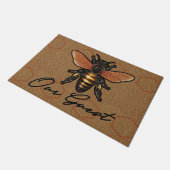 Funny Honey Doormat, Bee Doormat, Bee Outdoor Mat (Schuin)