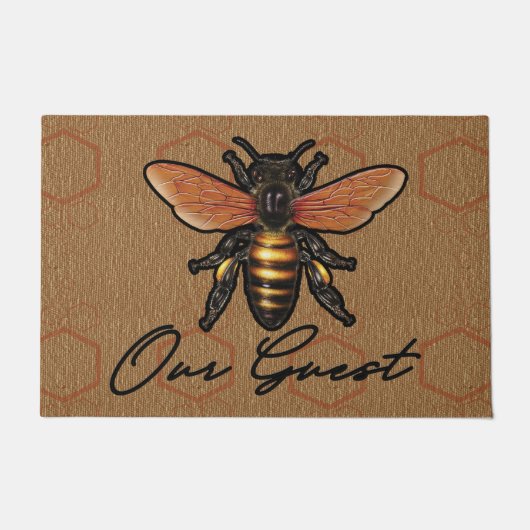 Funny Honey Doormat, Bee Doormat, Bee Outdoor Mat (Voorkant)