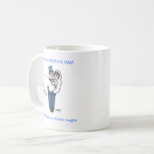 Funny Honeymoon Cartoon Passen getrouwd eerste jaa Koffiemok (Voorkant links)