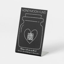 Funny honeymoon fonds QR code digital tip jar